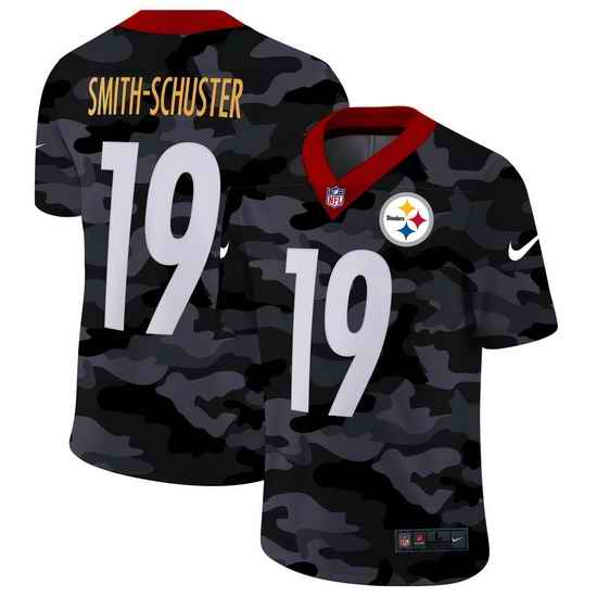 Pittsburgh Steelers 19 JuJu Smith Schuster Men Nike 2020 Black CAMO Vapor Untouchable Limited Stitched NFL Jersey